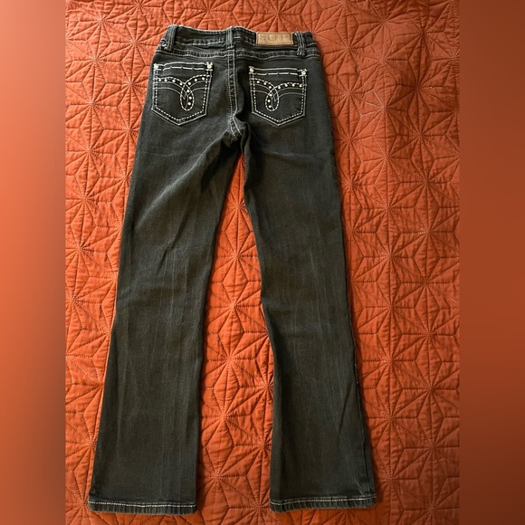 Black Cow Girl Up Boot Cut Jeans - Picture 2 of 3